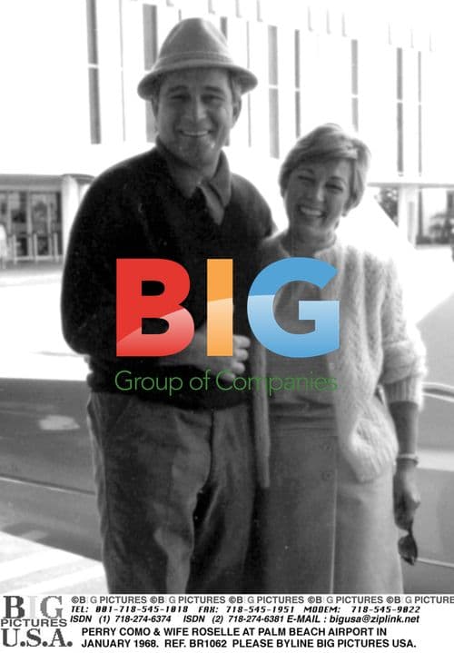 Perry Como and Wife Roselle at Palm Beach Airport