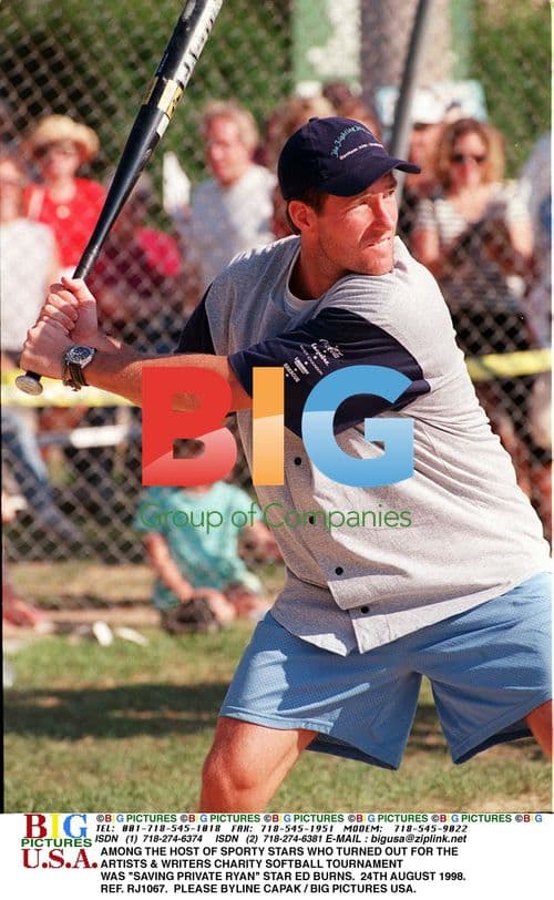 Ed Burns at Charity Softball Tournament