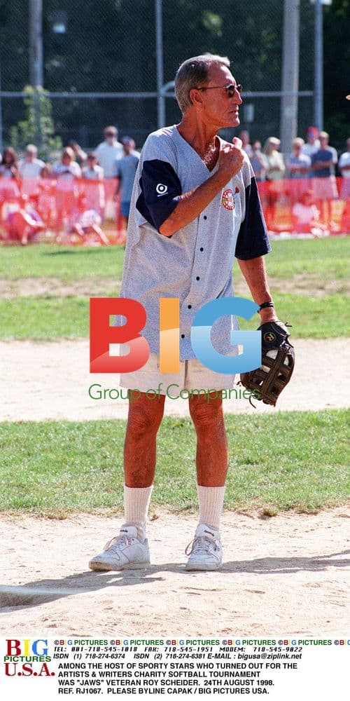Roy Scheider at charity softball tournament