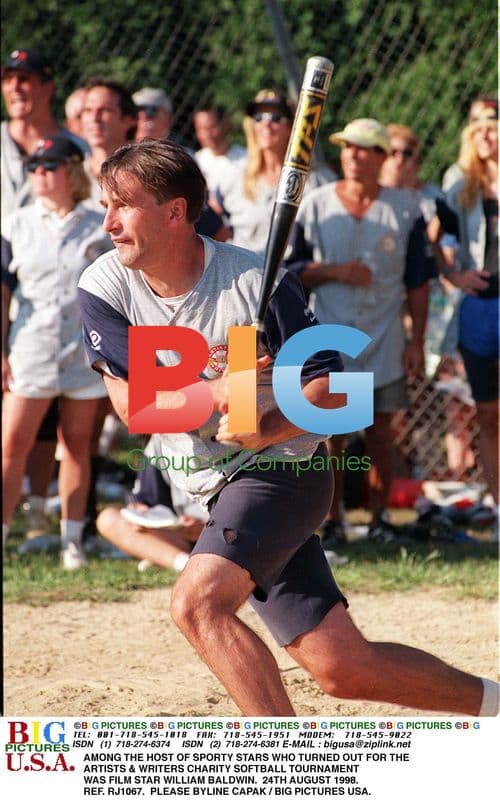 William Baldwin at Charity Softball Tournament