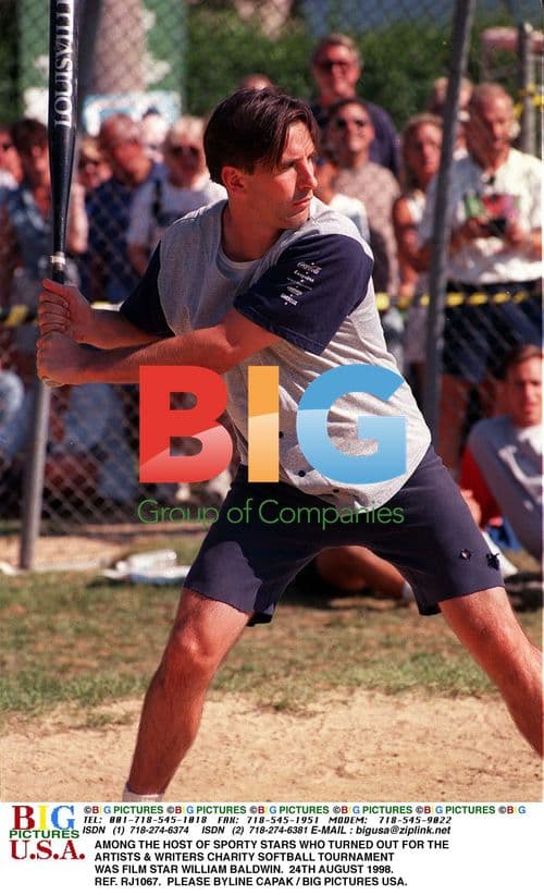 William Baldwin at Charity Softball