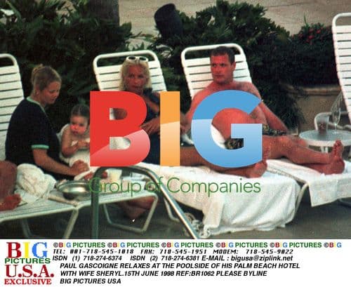 Paul Gascoigne Relaxes at Palm Beach Hotel