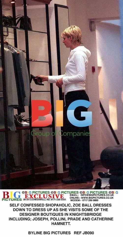 Zoe Ball shops designer boutiques