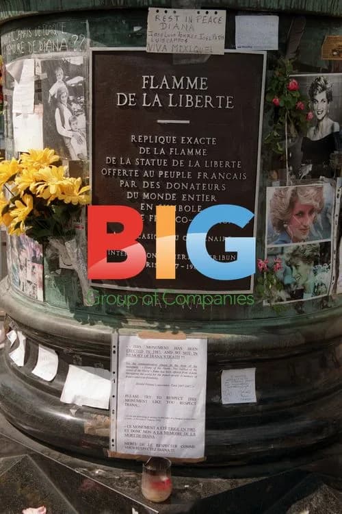 Visitors at Freedom Monument in Paris for Princess Diana