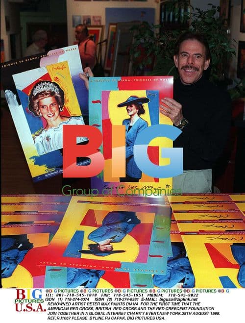 Peter Max Paints Princess Diana
