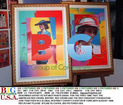Peter Max Paints Princess Diana