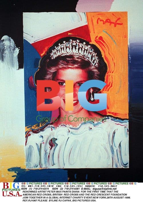 PETER MAX PAINTS PRINCESS DIANA