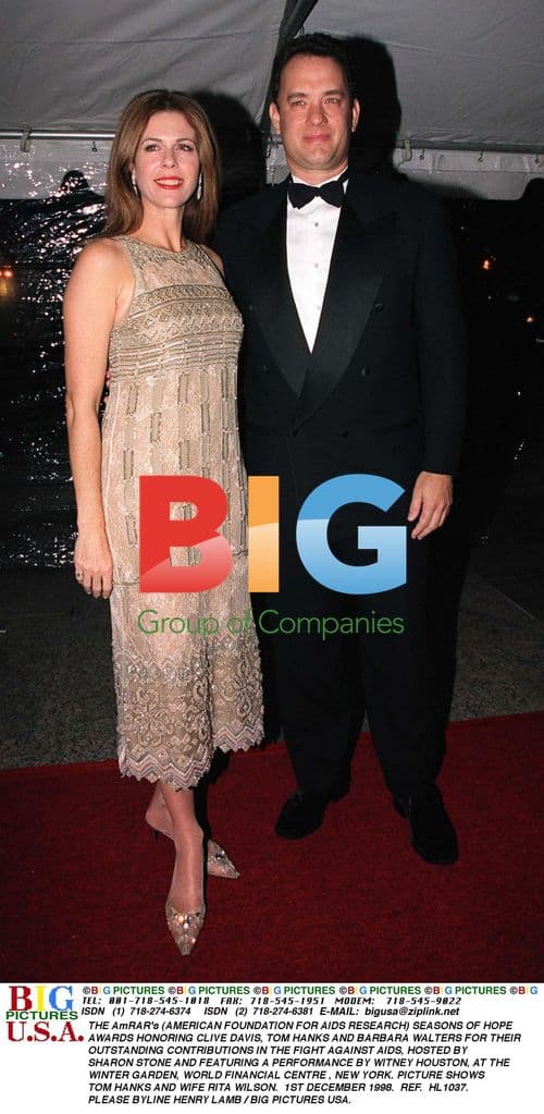 Tom Hanks and Rita Wilson at AmFAR's Seasons of Hope Awards