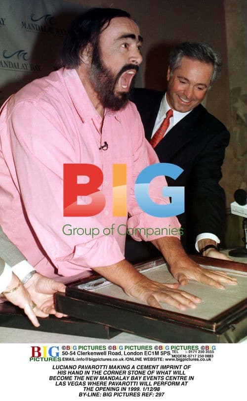 Luciano Pavarotti Cement Handprint in Las Vegas