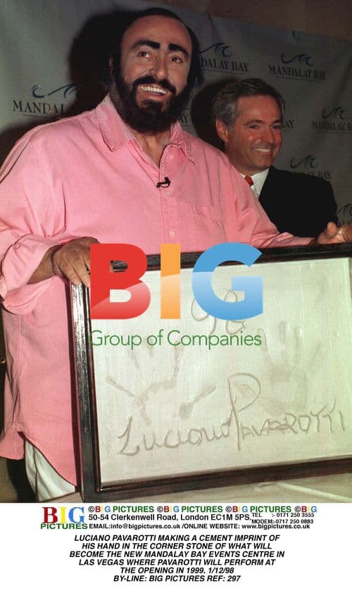 Luciano Pavarotti Cement Imprint at Mandalay Bay