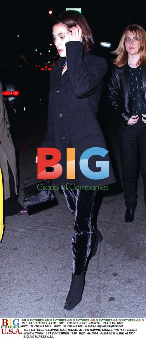 Teri Hatcher leaves Balthazar in NYC