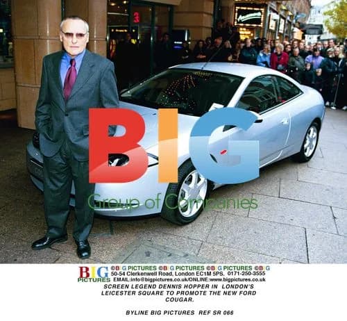 Dennis Hopper Promotes Ford Cougar in London