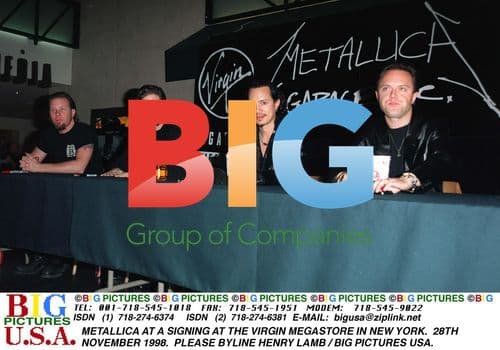 Metallica at Virgin Megastore Signing, NYC 1998