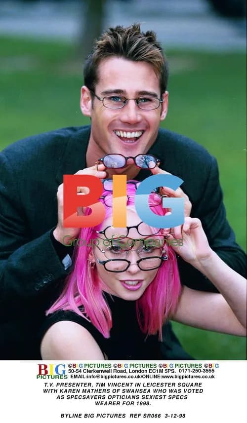 T.V. Presenter Tim Vincent and Specs Wearer Karen Mathers