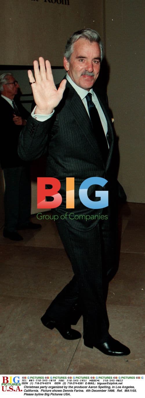 Dennis Farina at Aaron Spelling's Christmas party