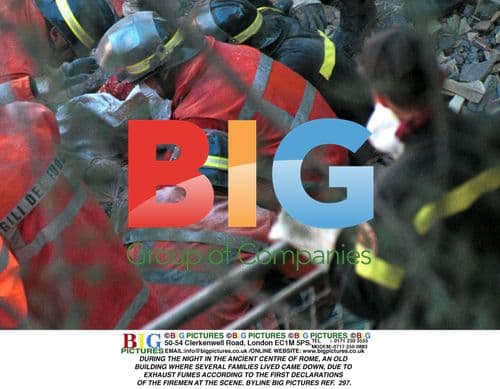 Building Collapse in Rome Center Due to Fumes