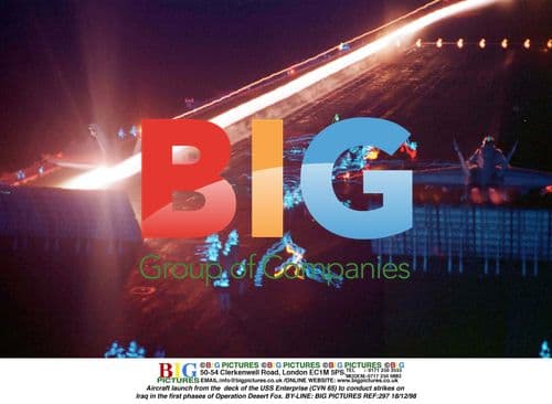 US Navy aircraft launch from USS Enterprise