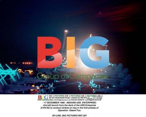 Aircraft launch from USS Enterprise during Operation Desert Fox