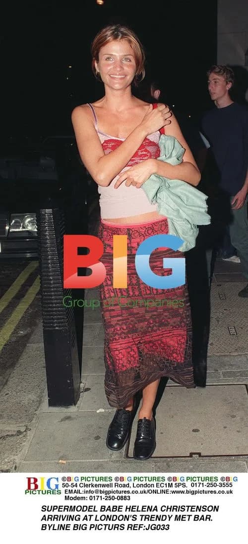Helena Christenson Arriving at Met Bar