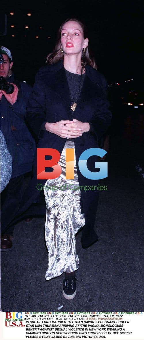 Uma Thurman Arrives at 'Vagina Monologues' Event