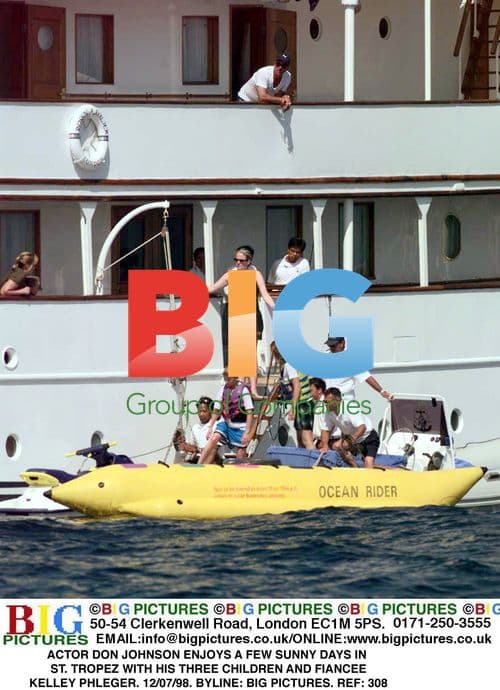 Don Johnson and Family in St. Tropez