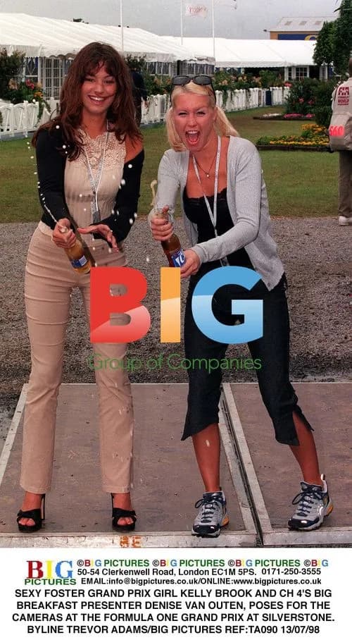 Kelly Brook and Denise Van Outen at Silverstone