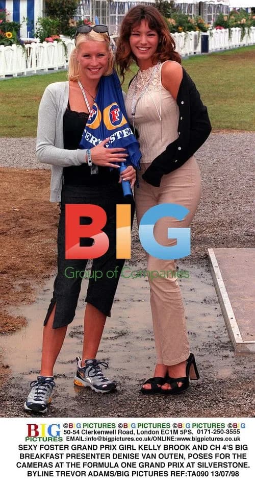 Kelly Brook and Denise Van Outen at Silverstone