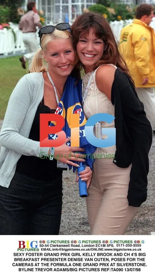 Kelly Brook and Denise Van Outen at Silverstone