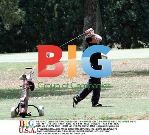 Sylvester Stallone Plays Golf in Rome