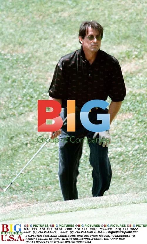 Sylvester Stallone golfs in Rome