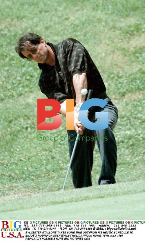 Sylvester Stallone Enjoys Golf Holiday in Rome