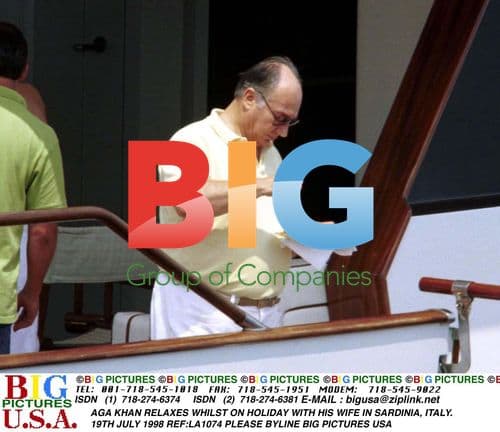 Aga Khan relaxes on holiday in Sardinia