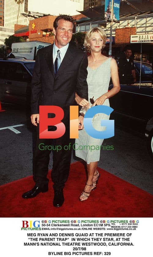 Meg Ryan and Dennis Quaid at "The Parent Trap" Premiere