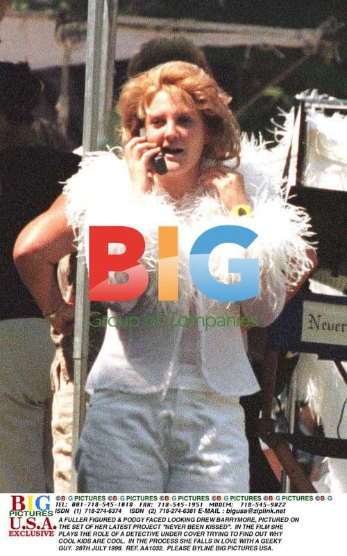 Drew Barrymore on "Never Been Kissed" Set