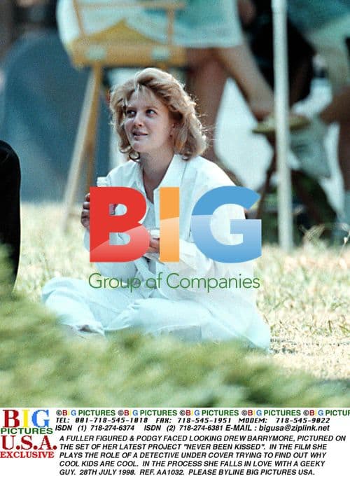 Drew Barrymore on "Never Been Kissed" Set