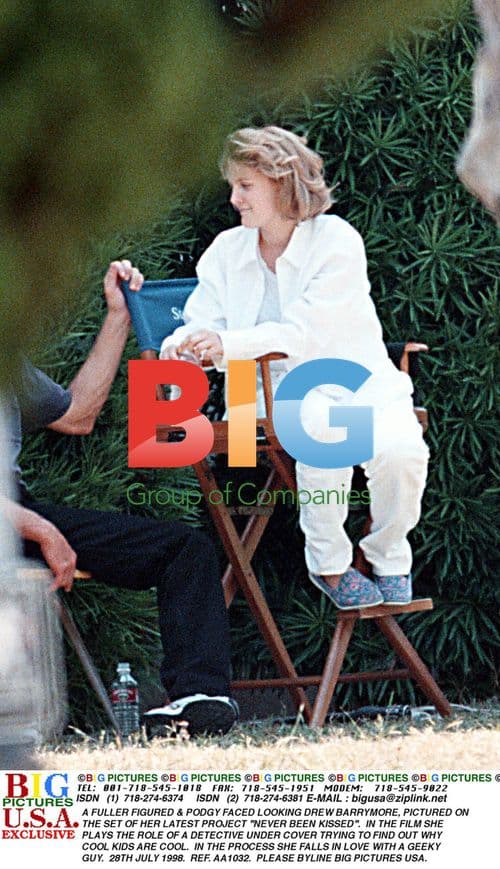 Drew Barrymore on "Never Been Kissed" Set