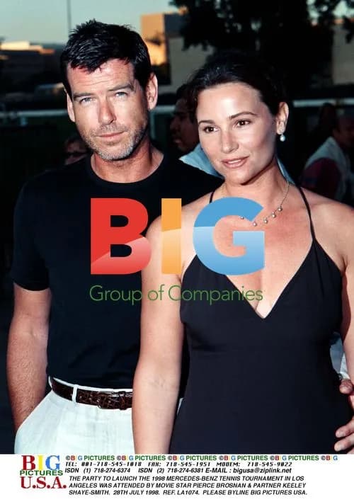 Pierce Brosnan and Keeley Shaye-Smith at Mercedes Tennis Party