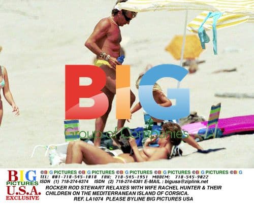 Rod Stewart and Family in Corsica