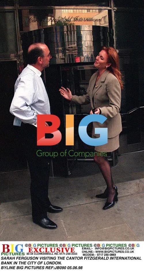 Sarah Ferguson Visits Cantor Fitzgerald Bank in London