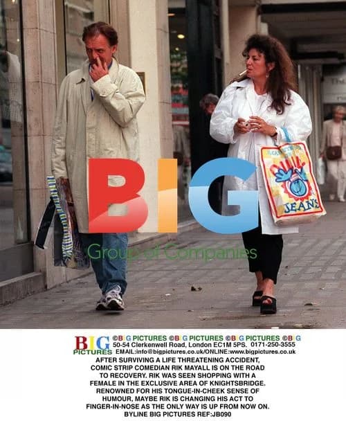 Rik Mayall Seen Shopping in Knightsbridge