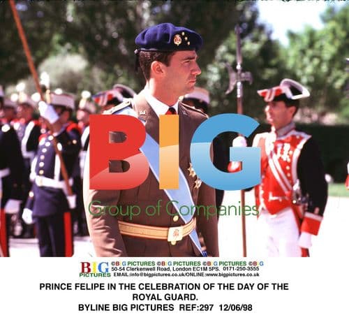 Prince Felipe at Royal Guard Celebration