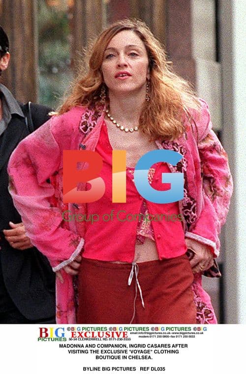 Madonna and Ingrid Casares After Clothing Visit
