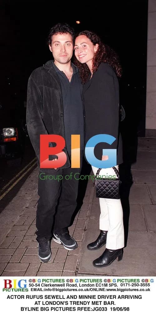 RUFUS SEWELL and MINNIE DRIVER at MET BAR