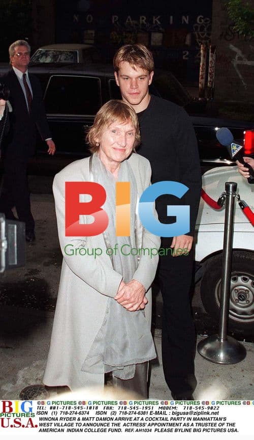 Winona Ryder and Matt Damon at Cocktail Party