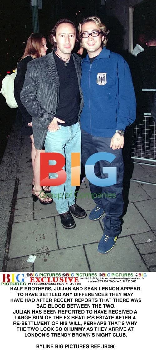 Julian and Sean Lennon Appear Chummy at London Club