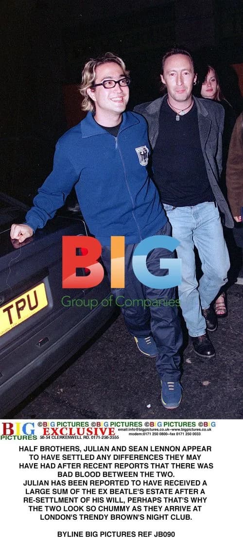 Julian and Sean Lennon Appear Chummy at London Club