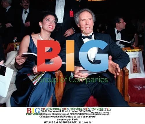 Clint Eastwood and Dina Ruiz at Cesar awards in Paris