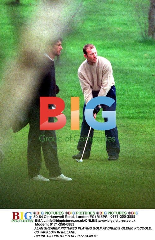 Alan Shearer Playing Golf in Ireland