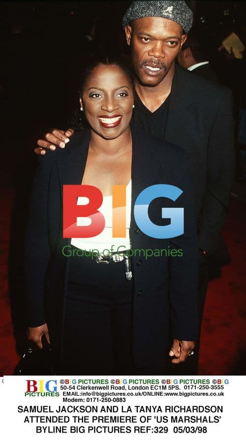 Samuel Jackson and La Tanya Richardson at 'US Marshals' Premiere