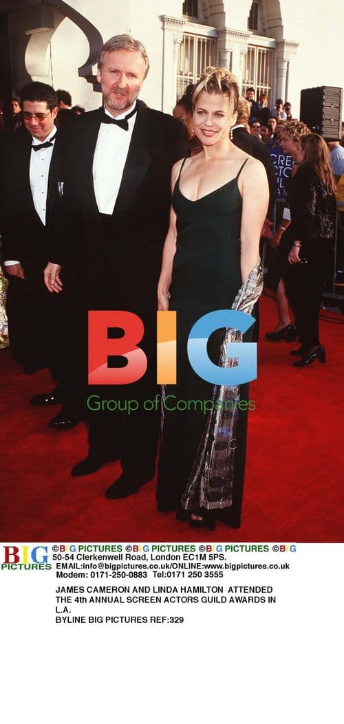 James Cameron and Linda Hamilton at SAG Awards